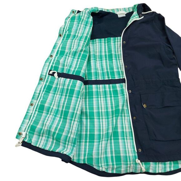 Columbia Jacket Womens Medium Navy PFG Hooded Full Zip Water Repellent Outdoor - Picture 6 of 12